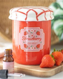 Brûle parfum Pot de confiture de fraise